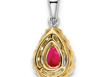 14k Two-tone Pendants Style PM6991 - Classique Jewelry Inc.