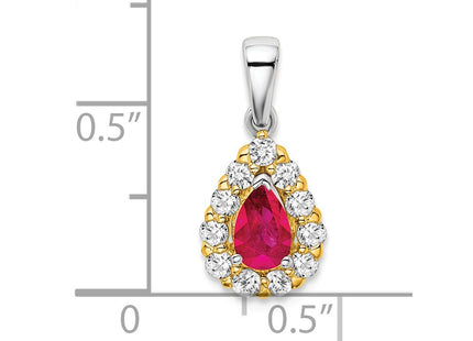 14k Two-tone Pendants Style PM6991 - Classique Jewelry Inc.
