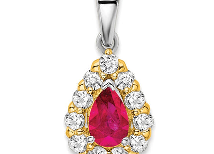 14k Two-tone Pendants Style PM6991 - Classique Jewelry Inc.
