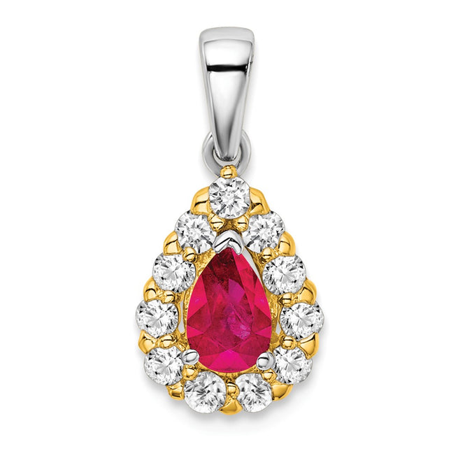 14k Two-tone Pendants Style PM6991 - Classique Jewelry Inc.