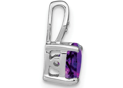 14K white gold diamond heart pendant, alternate view