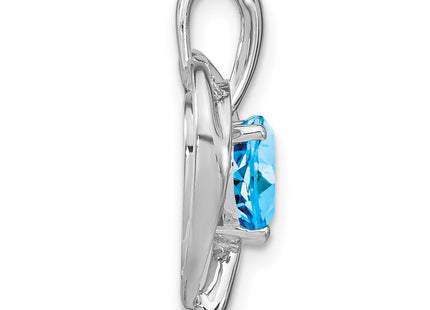 14K white gold diamond heart pendant, alternate view