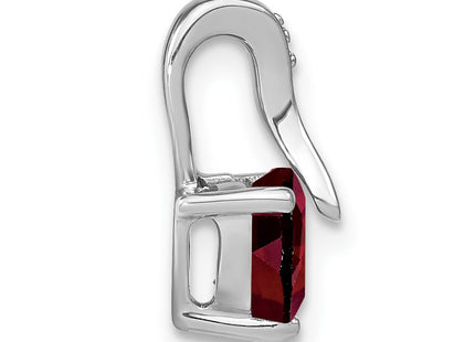 14K white gold diamond heart pendant, alternate view