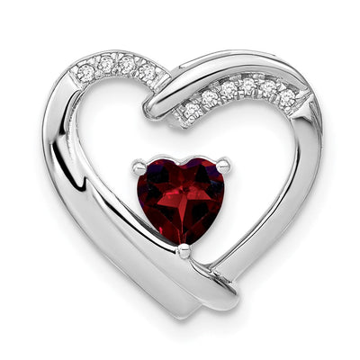 Sterling silver diamond pendant
