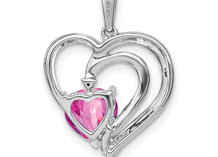 Sterling silver diamond pendant, further view