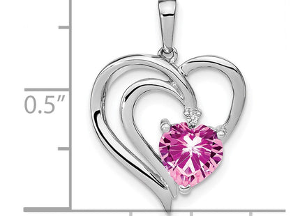 Sterling silver diamond pendant, another view