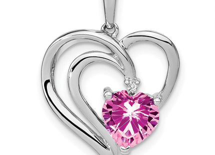 Sterling silver diamond pendant
