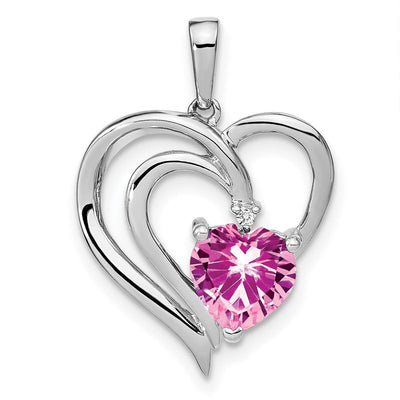 Sterling silver diamond pendant