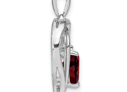 Sterling silver diamond pendant, alternate view