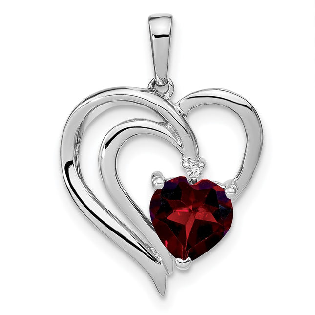 Sterling silver diamond pendant
