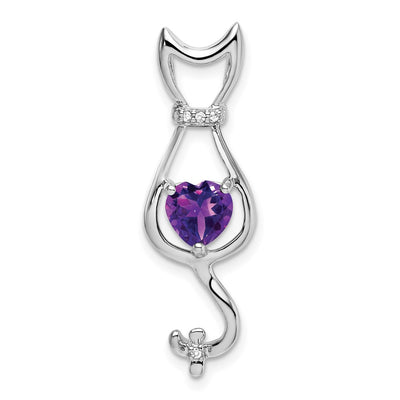 14K white gold diamond pendant
