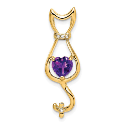 14K gold diamond pendant
