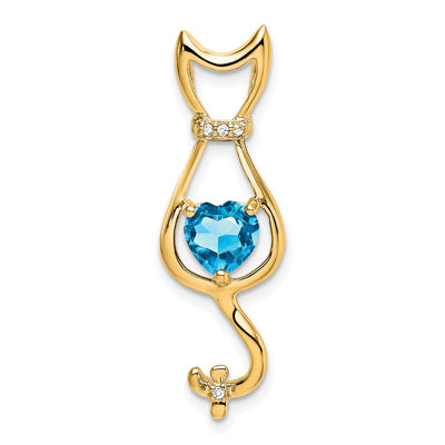 14K gold diamond pendant