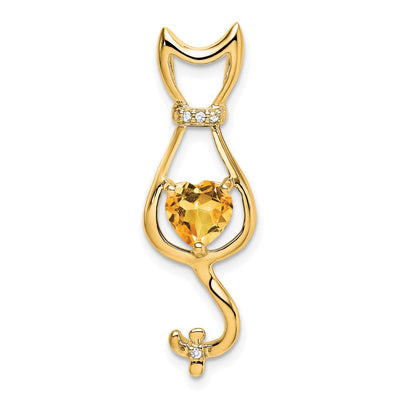 14K gold diamond pendant