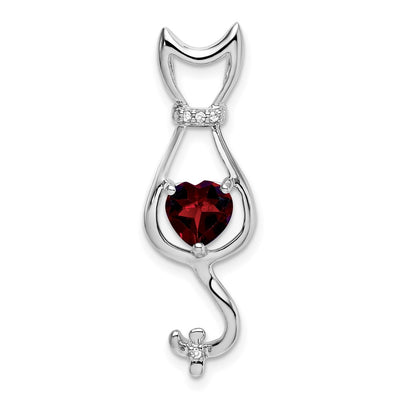 14K white gold diamond pendant