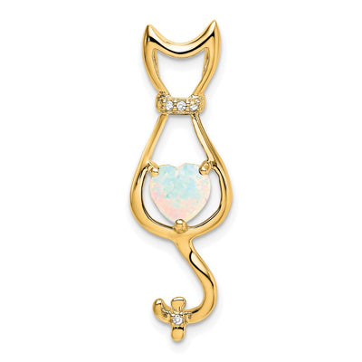 14K gold diamond pendant