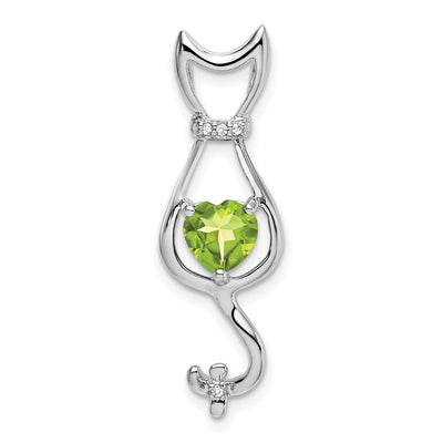 14K white gold diamond pendant