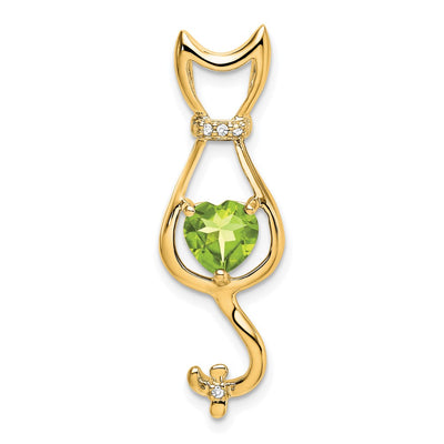 14K gold diamond pendant