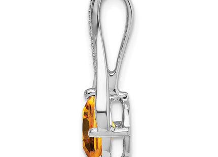 14K white gold diamond pendant, alternate view
