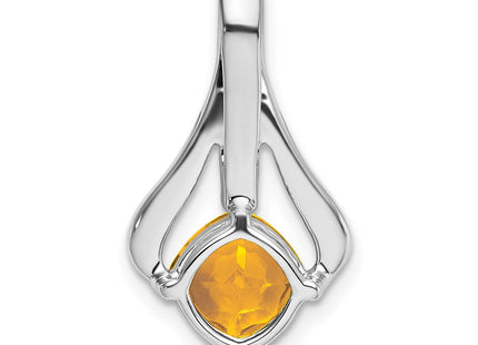 14K white gold diamond pendant, further view