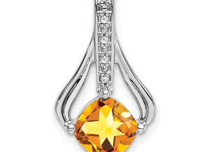 14K white gold diamond pendant