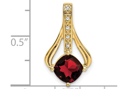 14K gold diamond pendant, another view