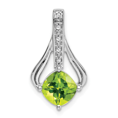 14K white gold diamond pendant
