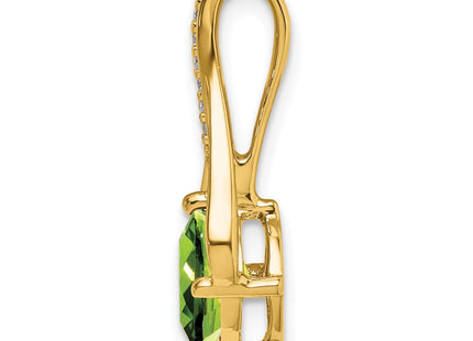 14K gold diamond pendant, alternate view