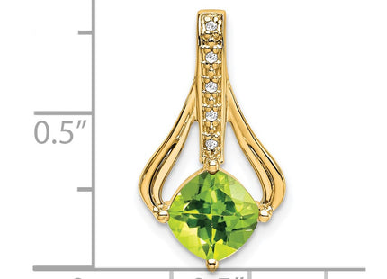 14K gold diamond pendant, another view