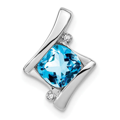 14K white gold diamond pendant