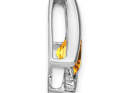 14K white gold diamond pendant, alternate view