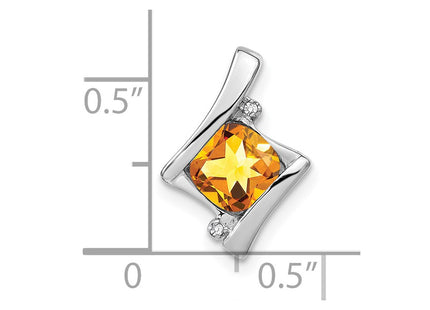 14K white gold diamond pendant, another view