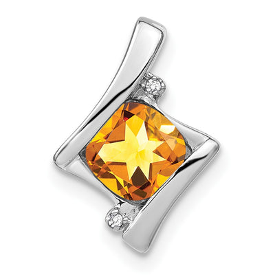 14K white gold diamond pendant