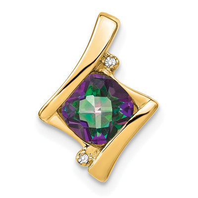 14K gold diamond pendant