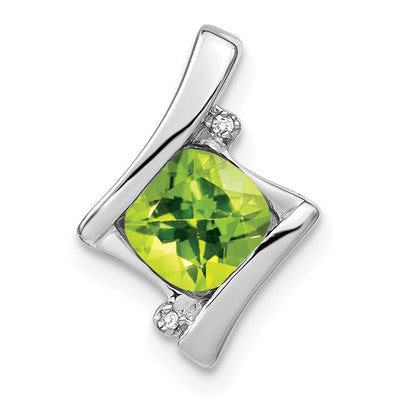 14K white gold diamond pendant