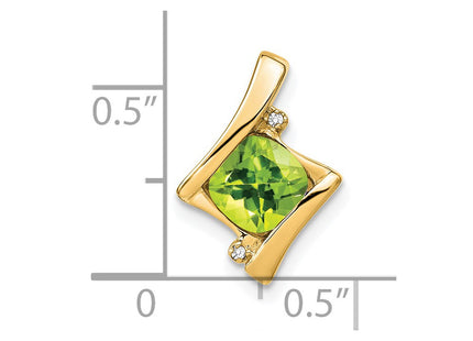 14K gold diamond pendant, another view