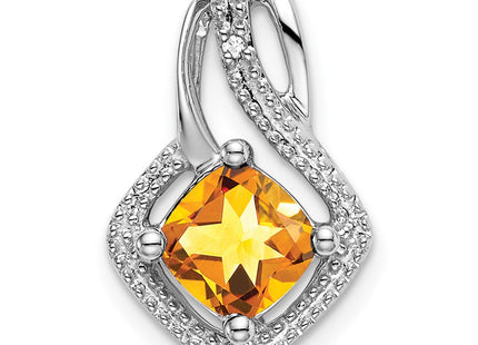 14K white gold diamond pendant