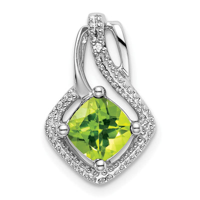 14K white gold diamond pendant