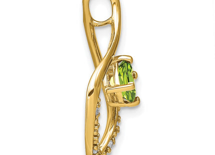 14K gold diamond pendant, alternate view
