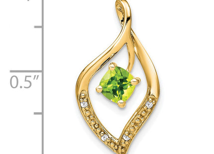 14K gold diamond pendant, another view