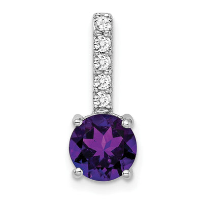 14K white gold diamond pendant