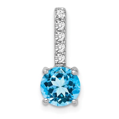 14K white gold diamond pendant