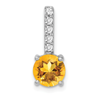 14K white gold diamond pendant