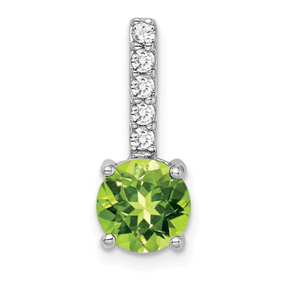 14K white gold diamond pendant