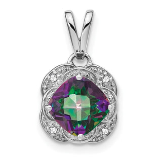 14k White Gold Pendants Style PM7037 - Classique Jewelry Inc.