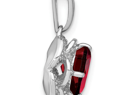 14K white gold diamond pendant, alternate view