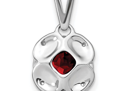 14K white gold diamond pendant, further view