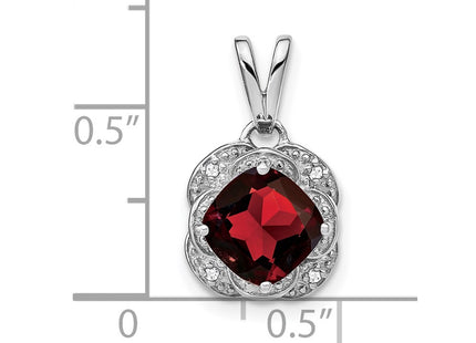 14K white gold diamond pendant, another view