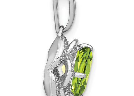 14K white gold diamond pendant, alternate view