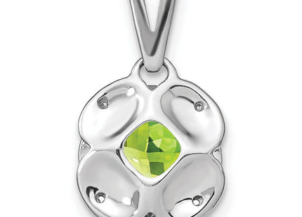 14K white gold diamond pendant, further view